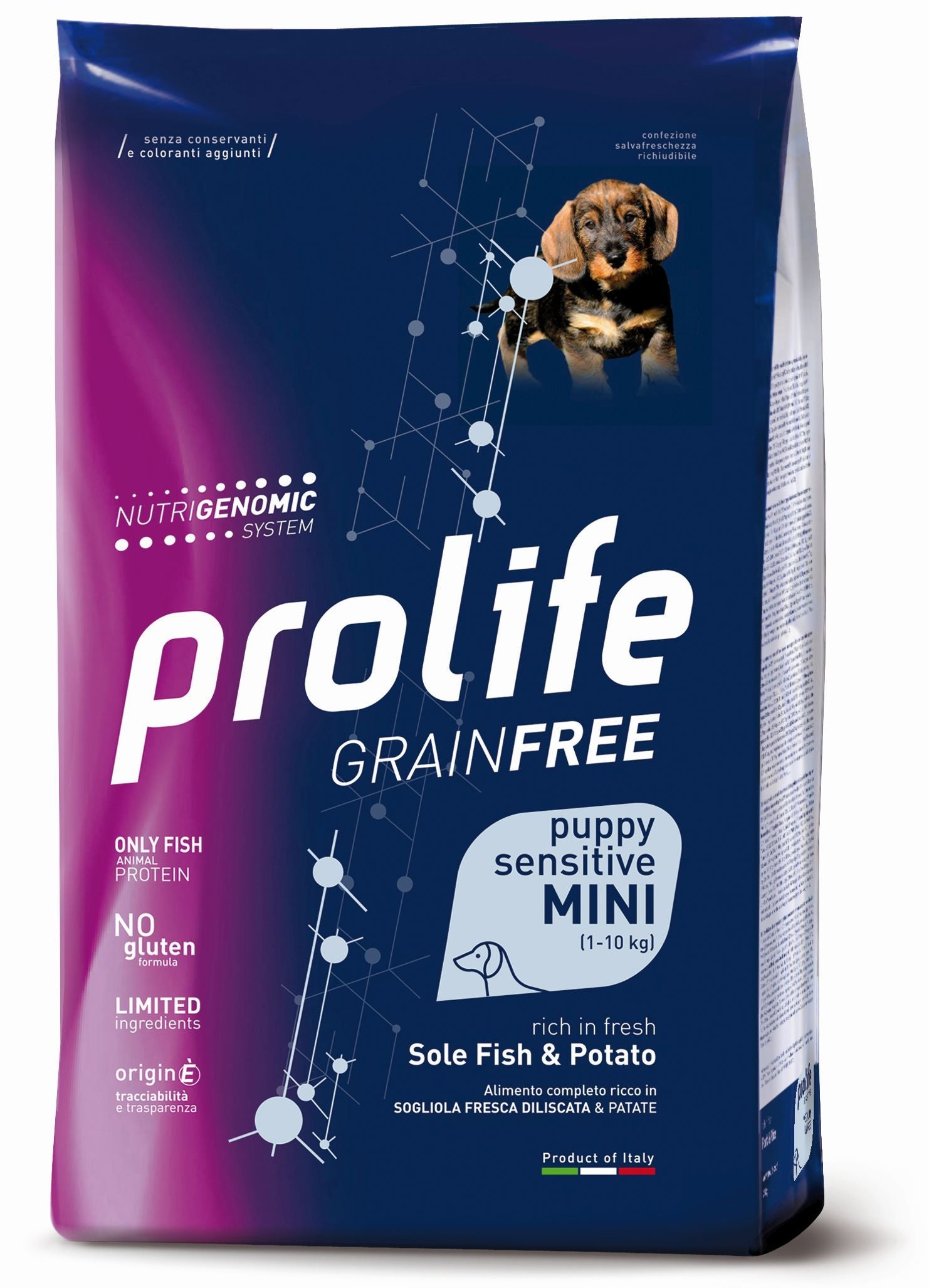 Prolife Grain Free Puppy Sensitive – Sogliola & Patate Mini 2kg Prolife Grain Free Puppy Sensitive – Sogliola & Patate Mini 2kg